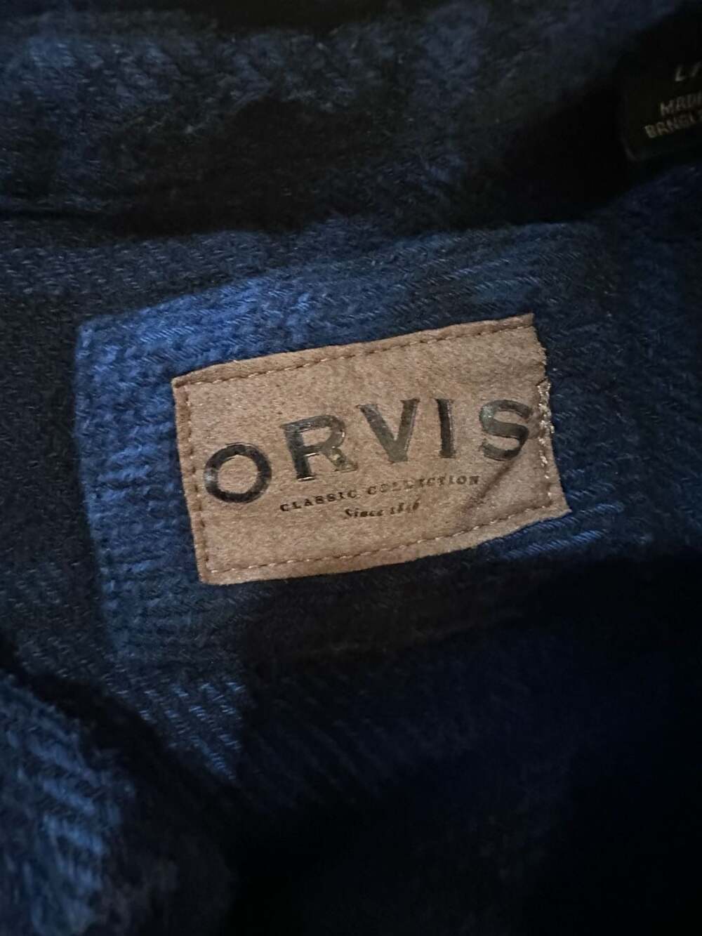 Orvis Men's Heavyweight Flannel Plaid Button-Up Long Sleeve Shirt